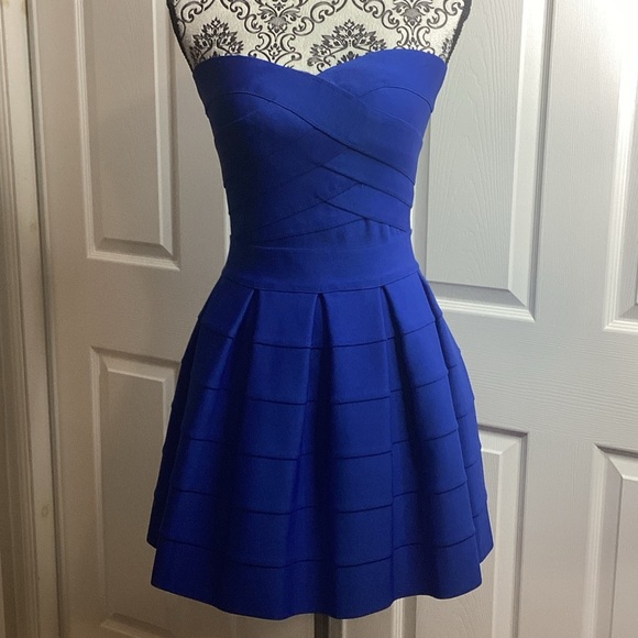 Pleasure Doing Business Dresses & Skirts - Pleasure Doing Business Strapless Royal Blue Dress Bandage Formal M Mini